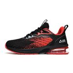 M MAGPER Mens Air Running Shoes Athletic Non Slip Walking Jogging Tennis Sneakers(US 7-12.5 D(M)) Redblack