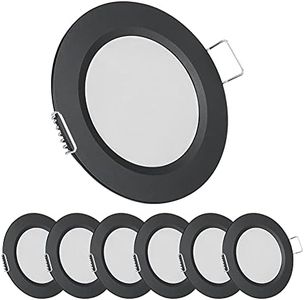 acegoo RV 2.75" Recessed LED Ceiling Light 12V Ultra-Thin Puck Light, Dimmable RV Lights Interior for Camper Van Truck Motorhome Boat Sailboat Roof Under Cabinet Lighting, 6 Pack (Black,Warm White)