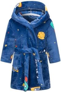 CuteOn Niños Niñas Bata Bata Con Capucha Bata Suave Franela Ropa De Dormir Casual Para Niños 9-10Y