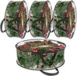 EATHEATY 4 PCS Clear Wreath Storage