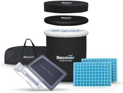 Portable Ice Bath Tub for Athletes Recover, Portable Adult Bathtub for Home, Garden and Patio, Cold Plunge Tub for Single Person, Barrel Freestanding Tub