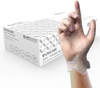 Unigloves UCV1204 - Guantes de vinilo sin polvos (tamaño grande, 100 unidades)