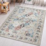 Aspire Homeware Rugs for Bedroom Living Room – Modern 80x150 cm Traditional Area Rugs Coastal Cashmere Style - Soft Short Pile Vintage Rug - Carpet for Dining Room Easy To Clean