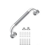 12inch/30cm Anti Slip Shower Wall Grab Bar Handle, Knurled Stainless Steel Bathroom Safety Bathroom Balance Bar Hand Rail Support Handicap Elderly Senior Assist Bath Handle (1)