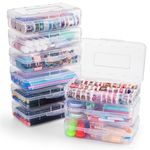 Udefineit 9PCS Clear Plastic Pencil Box, Bulk Pencil Case Large Capacity Hard Plastic Crayon Box with Snap-tight Lid, Stackable Storage Organizer Box for Hobby Arts Crafts Stationery Office Supplies