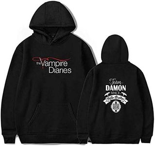 The Vampire Diaries Sweat à capuche unisexe pour homme et femme Harajuku Streetwear Mode Vêtements, Noir 1, S