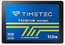 Timetec 512GB SSD 3D NAND TLC SATA III 6Gb/s 2.5 Inch 7mm (0.28") 400TBW Read Speed Up to 530 MB/s SLC Cache Performance Boost Internal Solid State Drive for PC Computer Desktop and Laptop (512GB)