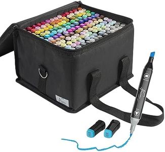 VAN NASSAU FINE ART Set de 168 Marqueurs à Alcool dans Mallette de Rangement| Feutres à Double Pointe | Couleurs Intenses | Peinture Croquis Dessin | Marqueurs à dessin | Art Creatif Enfant