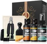 SHAEVLE Acoustic Guitar Cleaning Kit: Orange Polish Oil,Fingerboard Lemon Oil,String Cleaner,Guitar String Winder,String Brush,Cleaning Cloth&String Cleaner Cloth for guitar cleaning and maintenance