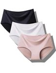 Kiaan Women's Seamless Hipster Ice Silk Panty, Multi Colored (Sizes S to XXL) (M, 3) Multicolour