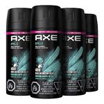 AXE Deodorant Body Spray Apollo 113 g, 4 pack