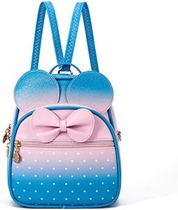 KL928 Girls Mini Backpack Bowknot Polka Dot Cute Small Daypacks Convertible Shoulder Bag Purse for Women