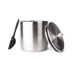 Simple Modern Vacuum Insulated Ice Bucket with Lid and Scoop | for Cocktail, Champagne, Wine, Beer, & Hosting | Stainless Steel 100oz Capacity for Large Parties | Rocks Collection | Simple Stainless