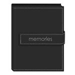 Pioneer Photo Albums 36-Pocket 4 by 6-Inch Embroidered Memories Strap Sewn Leatherette Cover Photo Album, Mini, Black