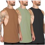 Muscle Killer 3 Pack Men's Muscle Cut Off Gym Workout Stringer Tank Tops Bodybuilding Fitness T-Shirts (xx_l, Regular, Black+Gray Green+ALOT)