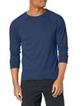 Kanu Surf Men's UPF 50+ Long Sleeve Rashguard Swim Tee, Navy, X-Large