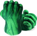 Aofentop Kids Giant Fists Gloves Toys - Hero Hands Fists Big Soft Plush Gloves Fancy Dress Cosplay Games Toy for Children Boys Girls Teenagers Christmas Halloween Birthday Present Gift (Green 1 Pair)