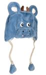 INFISPACE Baby Boy's & Baby Girl's Fleece Lined Beanie Cap (Age: 1 to 3 Years) (Blue, Cow)