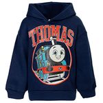 Thomas & Friends Fleece Pullover Hoodie Infant to Little Kid, Navy Blue, 7-8