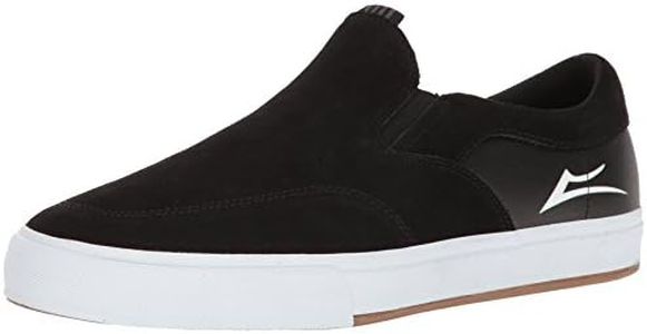 Lakai Men's Owen VLK Skateboarding Shoe, Black Suede, 10 M US