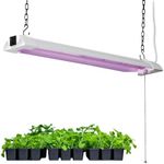 ENATECLITE LinkAble 4FT Grow Light - 42W Hanging Plant Light for Indoor Plants with Chain Switch & Extendable Coverage (Link up to 4) - Full Spectrum LED Grow Light for Greenhouse, Shelves, Tomatoes