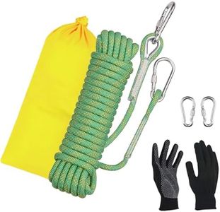 Dellna 10mm Static Climbing Rope - Heavy Duty Climbing Rope for Rock Climbing, Tree Climbing Gear, Arborist Rope, and Camping Rope - 10m (32ft), 20m (64ft), 30m (96ft)