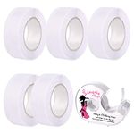 TUPARKA 6 Rolls Body Tape Double Sided Lingerie Tape Clothing Tapes for Dress Secret Bra Tape Butt Pads Nipple Cover, 30 Meters with Dispenser