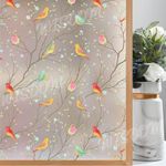 WISDOM 24x36 Birds Privacy Frosted Window Film Home Decorative Glass Frosted Vinyl Sticker