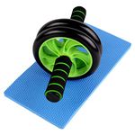 SONIQE Unisex Dual Wheel AB Roller with 2 Latex Resistance Tubes - for Core Abdominal Workouts and Belly Fat Burner