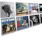 8 Pack Vinyl Record Shelf Wall Mount, 12" Vinyl Holder for Album Record Storage & Display, Clear Acrylic Floating Shelves for Wall Decor, Kids Bookshelf, Magazine Rack, Picture Ledge