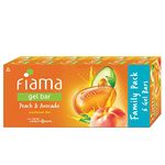 Fiama Gel Bar Peach And Avocado, With Skin Conditioners For Moisturized SkinFor Moisturized Skin, 750g (125g - Pack of 6), Soap for Women & Men, For All Skin Types