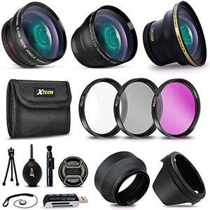 58mm Lens Accessory Kit for Canon EOS 90D 80D 77D 70D EOS Rebel T7i T6i T6S T5i T4i T3i T2i T1i XTi XT SL1 XSi, EOS M, EOS M2, EOS 760D 700D 650D 600D 550D 70D 60D 6D 5D 7D, 7D Mark II DSLR Cameras