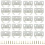 Loopunk 20 Pcs Plastic Cabinet Drawer Slide Parts, Dresser Drawer Guide, Premium Rear Drawer Guides Center Mount Dresser Guide Brackets Drawer Track Guides for Dresser Desk Furniture Kitchen(White)