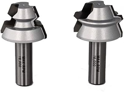 Infinity Cutting Tools 1/2" Shank, 22.5° Lock Miter Router Bit Set w/Setup Block, 3/8" - 3/4" Stock| Carbide Tip | Heavy-Duty | for Handheld Or Table Mounted Wood Router
