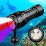 Wurkkos DL07 Diving Flashlight Rechargeable Scuba Dive Light, 3000 Lumens Dive Lights, IPX8 Waterproof, 135 ° Beam Angle Underwater Flashlight High 90 CRI Dive Video Photography Light with Ball Joint