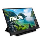 ASUS ZenScreen 15.6 Inch LCD Portable USB Monitor (MB165B) - HD (1366 x 768), Narrow Bezel, Micro USB, USB-Powered, Tripod Mountable, Anti-Glare Surface, Protective Sleeve