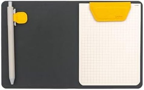 LHiDS A6 Magnetic Padfolio Organizer with Pen Holder & Notepad – Compact Magnetic Notebook Folder for Quick Notes, Work, Study – Classic Yellow