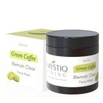 Mystiq Living Face Pack/Mask for Glowing Skin Green Coffee Blemish Clear Pack - 100 GM | De Tan Face Pack | For Pigmentation, Dark Spots & Brightening | Kojic Acid and Niacinamide