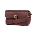 MegaGear Torres Genuine Leather Camera Messenger Bag for Mirrorless, Instant and DSLR Cameras