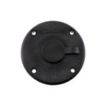 Scotty Round Flush Deck Mounting Bracket Black Sealed Bottom with Rain Cap