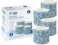 Fette Filter - Upgraded Blue Mesh Treated Layer Humidifier Wicking Filters Compatible with Honeywell HAC-504AW, Filter A for Models HAC-504, HAC-504AW, HCM 350 and Other Cool Mist Models - Pack of 4