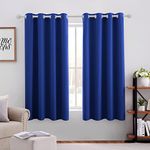 HOMEIDEAS Royal Blue Blackout Curtains 52 X 63 Inch Bedroom Curtains Set of 2 Panels Room Darkening Curtains/Drapes, Thermal Grommet Light Blocking Window Curtains for Living Room