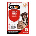 VETIQ Stool Firm Tablets for Dogs & Cats , Contains Pectin & Pumpkin to Help Improve Stool Firmness & Maintain Intestinal Health, 45 Tablets