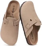 ODOLY Genuine Suede Clogs for Women