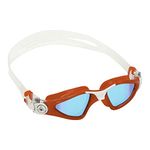 Aqua Sphere KAYENNE Compact, Goggle, SF, Blue Titanium Mirror Lens, Red & White