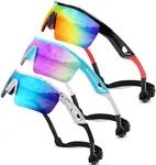 FEISEDY 3Pack Kids Teens Baseball Polarized Sunglasses Sports TR90 Frame Boys Girls Cycling B2454