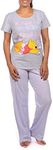 Disney Womens Winnie The Pooh Pajamas Size X-Large Grey