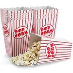 Movie Night Popcorn Boxes for Party (20 pack) - Paper Popcorn Bucket - Red and White Popcorn Bags, Movie Theater Decor Popcorn Container, Carnival Circus Party Popcorn Bowl for Popcorn Machine