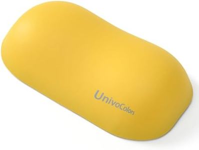 UnivoColors Design-Wave Wrist Rest, Artificial Sheepskin+Memory Foam+Ergonomic+Anti-Slip Gel, Resilience Support during Work and Gaming,Mouse Accessory,Yellow