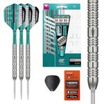 Target Darts Hydro Steel Tip Dart Set, 23G (Barrel 02) | 90% Tungsten Darts, Silver Swiss Point Tips, Pro Grip Tag Shafts & Pro Ultra No.6 Flights, SP Tool Included | Professional Dart Sets